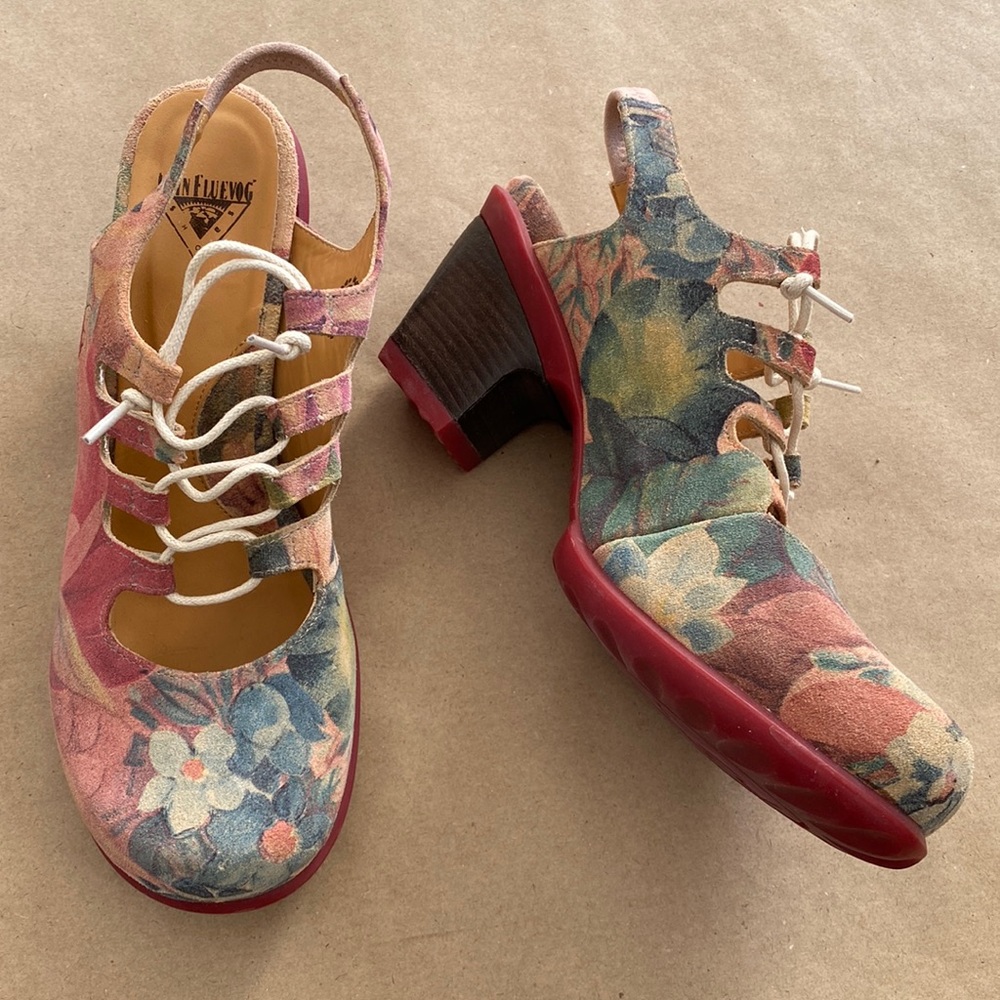 John Fluevog Block Heel Sling-back